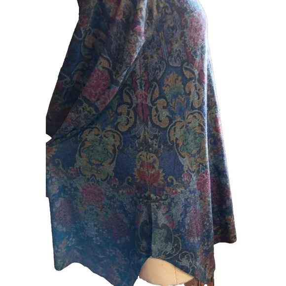 SOFT SURROUNDINGS FALL FLORAL PAISLEY SOFT PRINTED COZY BOHO OVERSIZED TUNIC SML - Picture 5 of 11